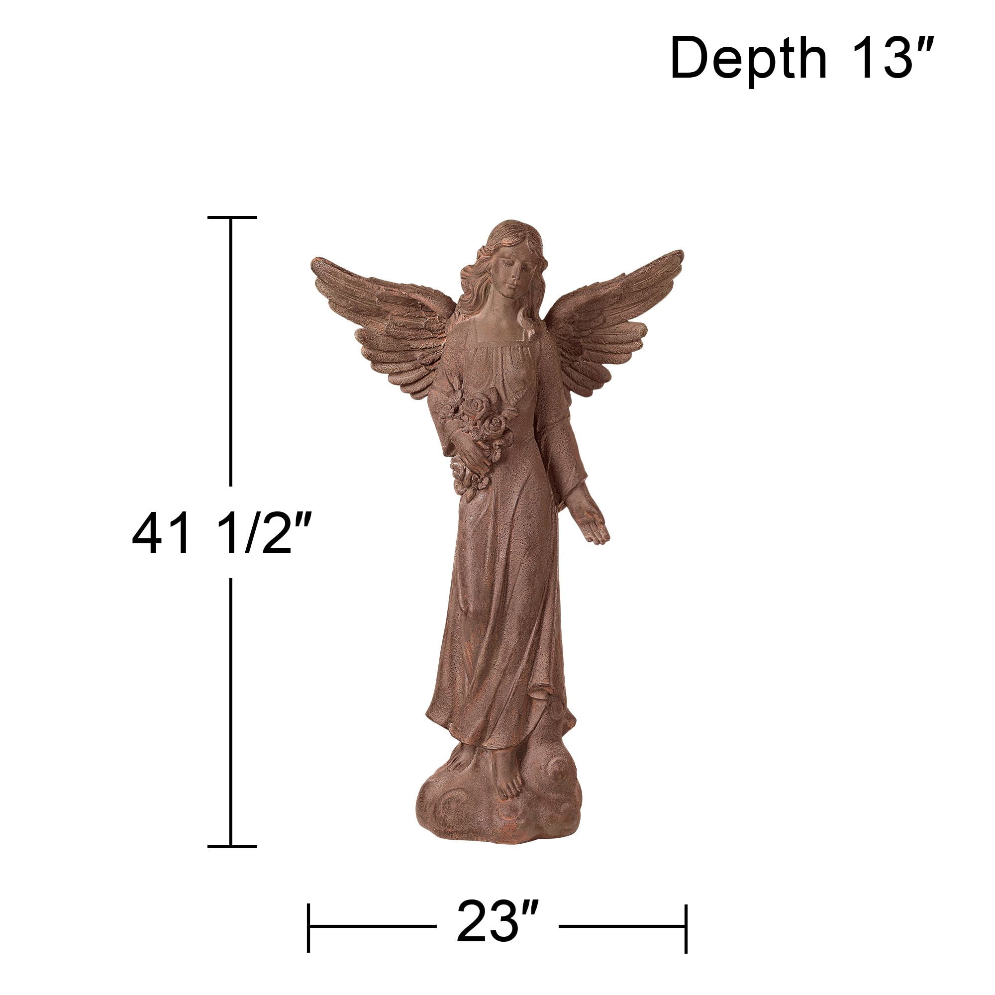 Kensington Hill Large English Tudor Angel Garden Statue Sculpture Catholic Religious Holy Decor Outdoor Garden Porch 41 1/2" High