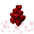 thumbnail image 2 of 50 globos románticos en forma de corazón de 25 cm, globos creativos de doble capa, globos decorativos, suministros para fiestas, recuerdos de boda (rojos), 2 of 6