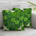 thumbnail image 3 of Nawypu  St Patricks Day Spring Pillow Covers Green Heart Shamrock Couch Pillow Cases Lucky Clover Throw Pillows Farmhouse Decorations for Home Room Cushion Outdoor, 3 of 5