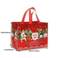 thumbnail image 2 of HJQEQVD Christmas Tote Bags with Handle Large Christmas Gift Bag Reusable Non-Woven Grocery Shopping Totes Merry Christmas Words Santa Treat Bags for Xmas Holiday Gift Wrapping Shopping 12.8" x 9.8", 2 of 5