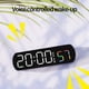 thumbnail image 4 of Reloj multifuncional para sala de estar, reloj de pared, decoración de mesita de noche para el hogar, reloj electrónico digital, reloj silencioso con pantalla a color de temperatura y humedad., 4 of 7