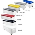 thumbnail image 3 of The Sole Secret Mid Century Modern White Vinyl Shoe Storage Bench Yellow, 3 of 5