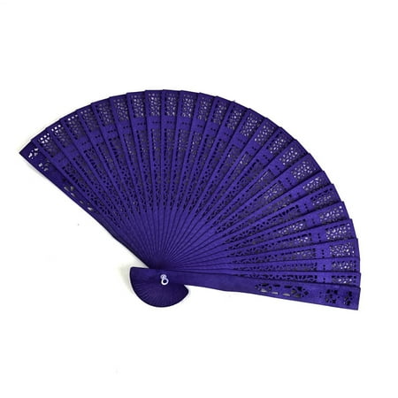 

WOCLEILIY Sandalwood Carved Openwork Wedding Wooden 20Cm Fan Home Decor Home Studio Equipment Photography