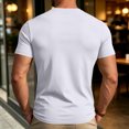 thumbnail image 5 of Mens T Shirts Casual Basic Short Sleeve Crewneck Tops Summer Gym Workout Athletic Lightweight Performance Tees White 3XL, 5 of 7