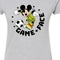 thumbnail image 3 of Disney - Game Face Soccer  - Juniors Fitted Graphic T-Shirt, 3 of 5