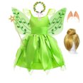 thumbnail image 4 of Disfraz de hada Tiana de Campanilla para niña, sesión de fotos de 2024, ropa para niña, vestido de princesa elfa para cumpleaños, vestido de fiesta con alas, 4 of 5