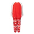 thumbnail image 4 of Family Matching Christmas Pajamas Set Letter Reindeer Snowflake Print Holiday Pajamas Sleepwear, 4 of 8