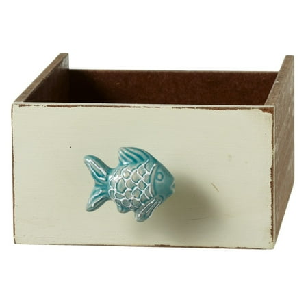 Turquoise Tropical Fish Drawer Knob Pull Painted Ceramic Walmart Com