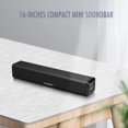 thumbnail image 2 of Barra de sonido mini Wogree de 16 pulgadas 50W con Bluetooth, óptico, AUX, USB. Ideal para TV, cine en casa, gaming, proyectores, PCs, tablets, móviles, 2 of 3