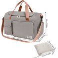 thumbnail image 2 of Sac de Sport de Voyage Sac Weekender pour Femmes Pliable Séparation du Sec et du Mouillé Sac Fourre-Tout de Sport Sac de Gym Portable Pliable Sac de Sport de Gym Imperméable Bagage de Cabine pour la Nuit pour Voyage Usage Quotidien Gy, 2 of 7