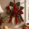 thumbnail image 7 of Christmas Cardinal Bird Quilted Wreath DIY Set, Fabric Patchwork Craft Kit, Hand‑Stitch Material Pack for Seasonal Front Door & Wall Hanging Ornament, 7 of 7