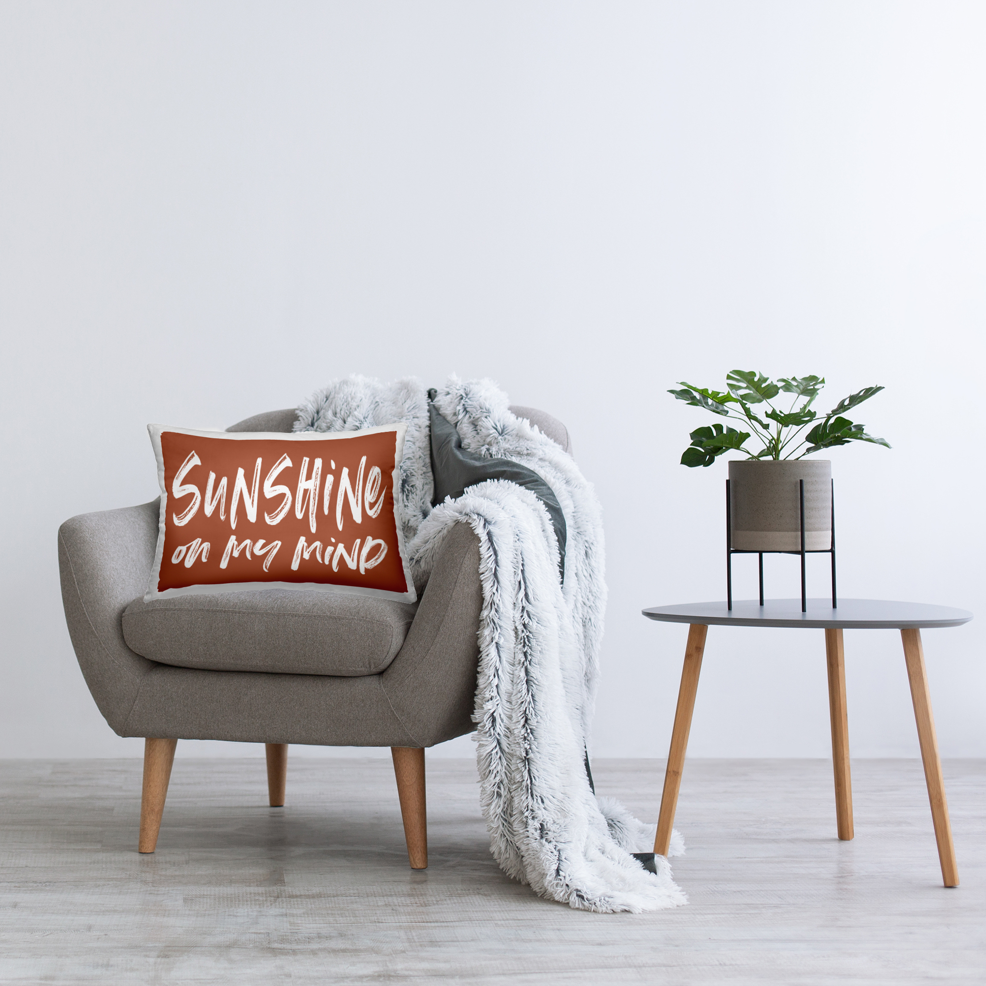 Stupell Industries Sunshine State Of Mind Brown Decorative Printed Throw Pillow, design by Lettered and Lined