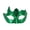 Green, variant on Halloween Men's Metallic Plastic Half-Mask, Multi-Horn Crown Silhouette with Elastic Strap for Masquerade (1 PC Mask) Red One Size