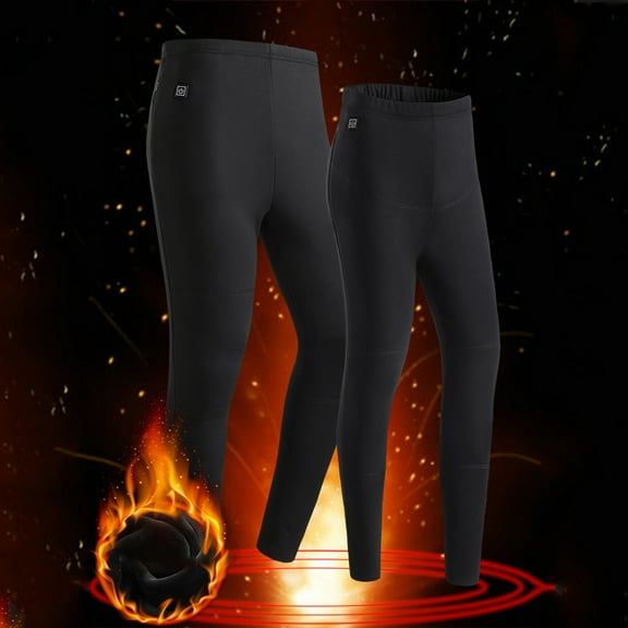 AGWOLF Heated Pants for Women Fleece Thermal Underwear Pants Warm Outdoor Hunting Hiking Johns Trousers