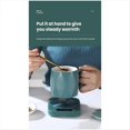 thumbnail image 2 of USB Electric Heater Cup Mug Warmer Mug Warmer Heater Warm Mat Constant Temperature Coaster for Home Office Gift, B,1 x heater 1 x USB charging cable,Green, 2 of 8
