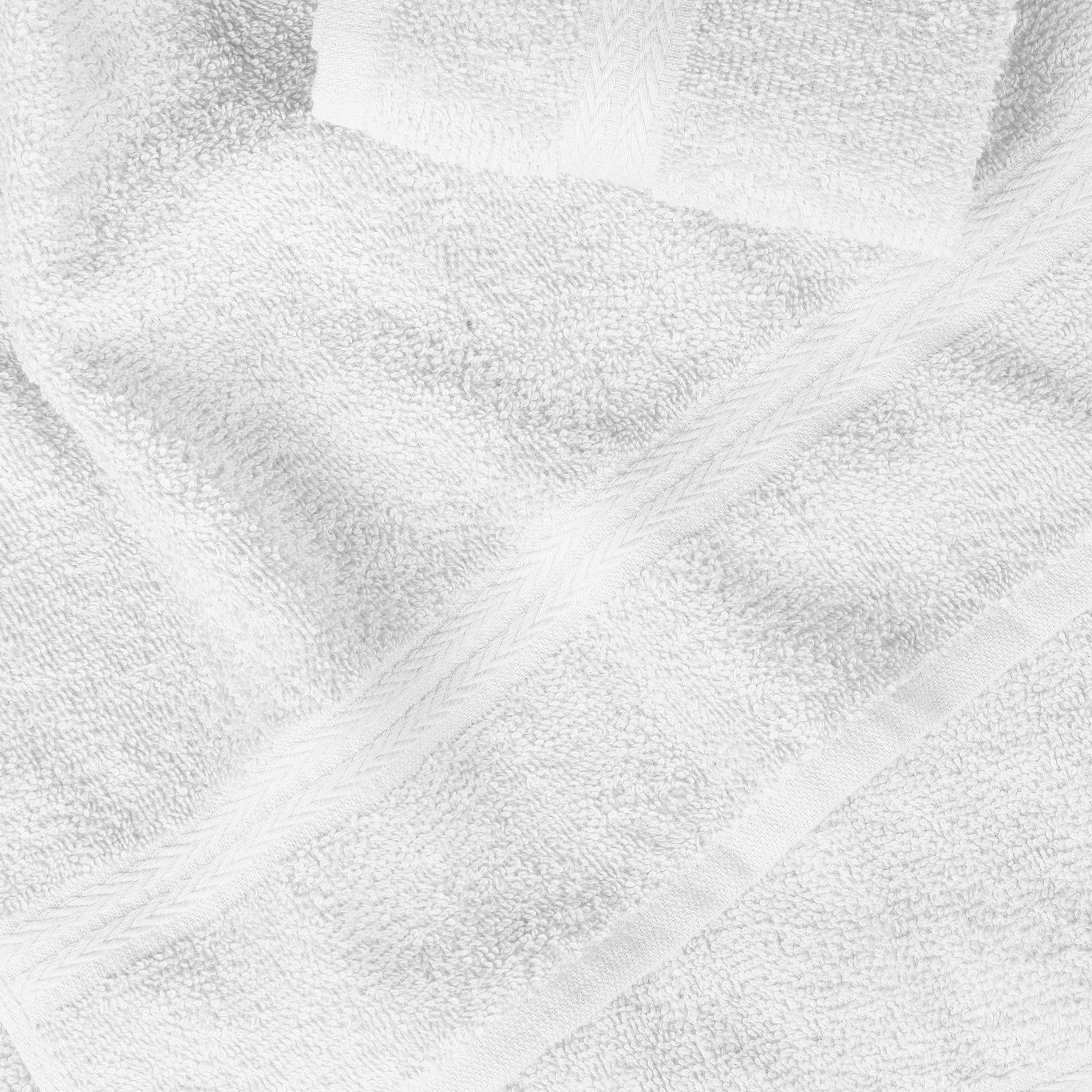 Superior Miami 100% Cotton Lightweight 6-Piece Towel Set, White