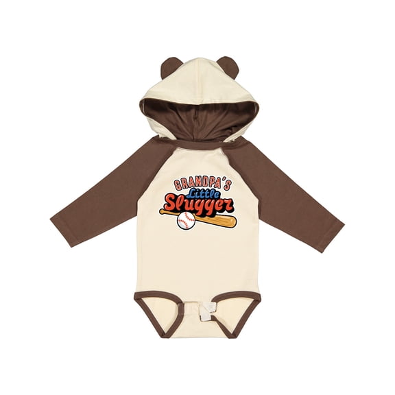 Inktastic Grandpa's Little Slugger Boys or Girls Long Sleeve Baby Bodysuit