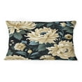 thumbnail image 3 of Designart "Earthy Beige Floral Damask" Damask Printed Throw Pillow, 3 of 5