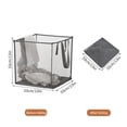 thumbnail image 3 of Washranp Fine Mesh Laundry Hamper with Handles,Portable Durable Easy Open Folding Dirty Clothes Hampers Basket Toys Storage Bag Home Supplies, 3 of 5