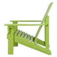 thumbnail image 3 of Shine Company Traditional Cedar Wood Patio Firepit Adirondack Chair in Green, 3 of 7
