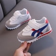 thumbnail image 2 of Grblisyd Kids Vintage Color Contrast Sneakers Hook and Loop Lightweight Non‑Slip Sole Athletic Walking Shoes for Little Kids Outdoor Daily Activities, 2 of 3