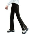 thumbnail image 6 of KAUOD Girls Cotton Flare Sweatpants Fleece Warm Lace Split Bell-Bottom Sweat Pants Teen Kids Elastic Waist Straight Trousers, 6 of 6