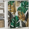 thumbnail image 6 of Orinice Tropical Plant Leaves Shower Curtain Green Palm Leaf Botanical Summer Shower Curtain for Bathroom Banana Monstera Leaf Palm Tree Shower Curtain with Hooks  60x72, 6 of 7