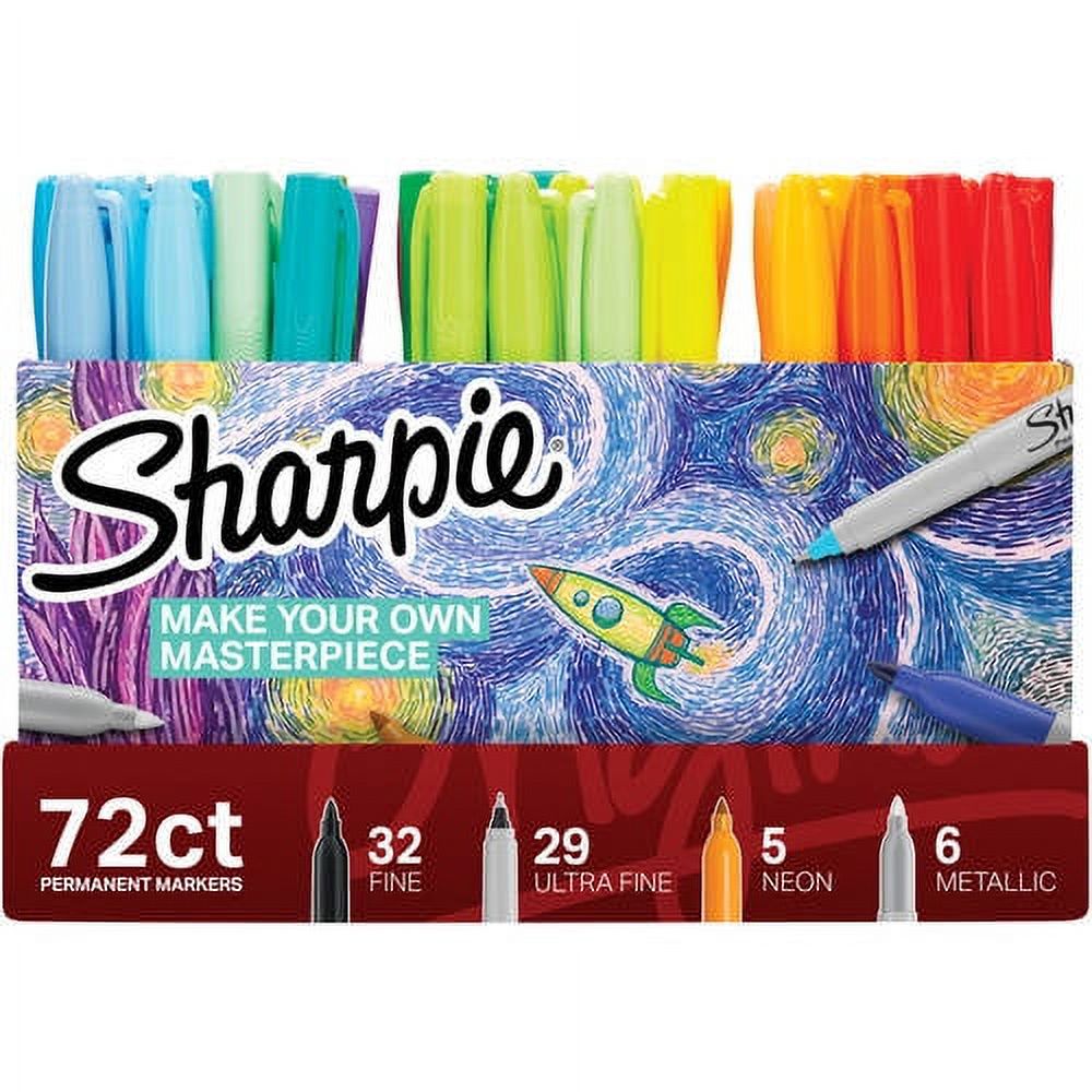 Sharpie Ultimate Pack Markers 72/Pkg-Original, Assorted Colors & Tips - image 2 of 6