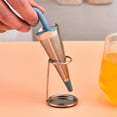 thumbnail image 4 of 2 infusores de té reutilizables con forma de paraguas y bandeja antigoteo para tazas de té, jarras y teteras, colador de té de malla fina de acero inoxidable con tapa de silicona para té, 4 of 8