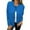 Blue, variant on Women's Knit Cardigan Sweaters Casual Long Sleeve Open Front Snap Button Down Jackets Business Work Fall Winter Coats Outerwear Black 3XL