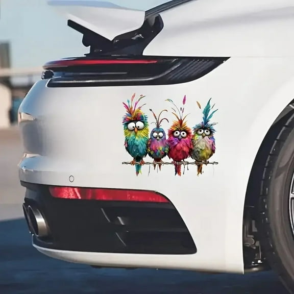 Funny Bird Creative Glass Window Decorative Stickers For Windows Glass Wall Mirror Festival Home Decoration Decals