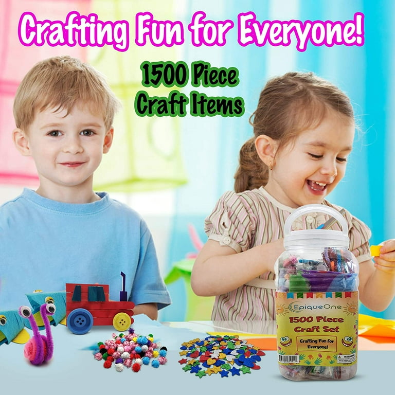 EpiqueOne 750 Pieces Kids Art & Craft Supplies Assortment Set for Scho