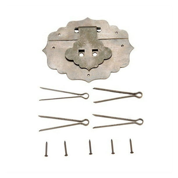 1 unid latón hasp antiguo bronce cajas de madera cobre hebilla pestillo para gabinete del armario de puertas Caja de 70 * 55mm / 85 * 70mm