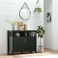 thumbnail image 2 of HOMCOM Sideboard Buffet Storage Cabinet Console Table with 2 Doors Black, 2 of 10