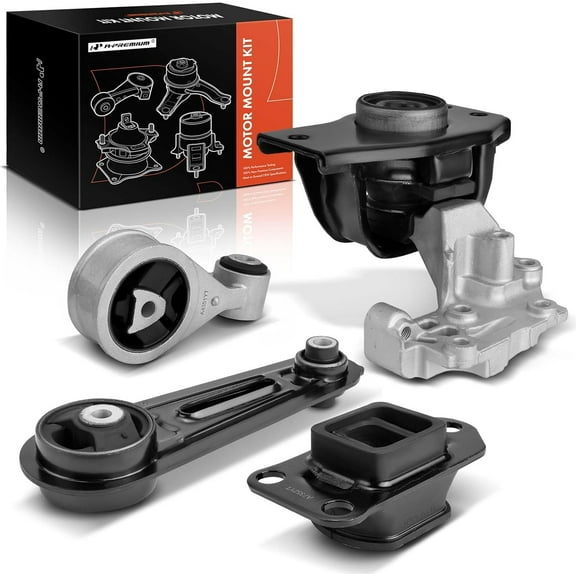 A-Premium Engine Motor Mount and Transmission and Torque Strut Mount Kit Compatible with Nissan Sentra 2007-2012 2.5L, Manual Transmission, 4-PC Set, Replace# 11210ET80A, 11220JD22A