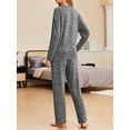 thumbnail image 6 of Avidlove Women Pajama Sets Long Sleeve Pjs Soft Pullover Top and Pants Loungewear Cozy Lounge Set with Pockets, 6 of 6