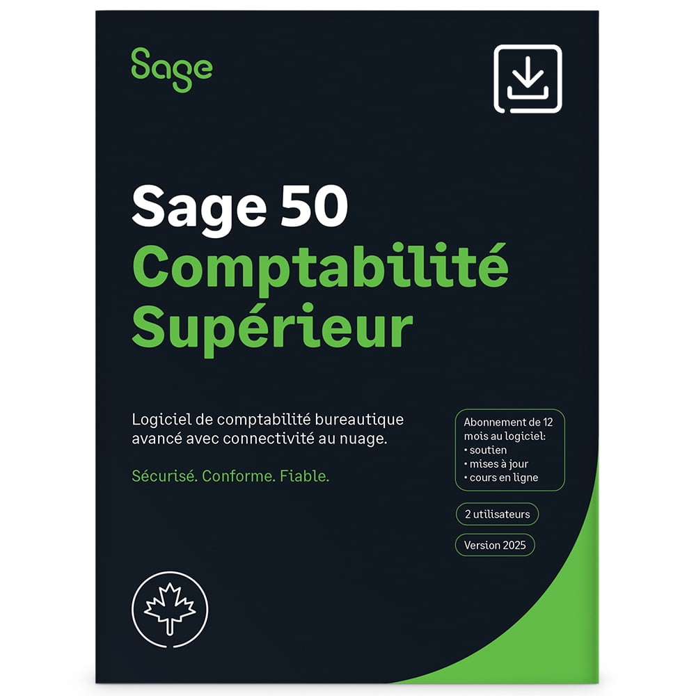 Sage 50 Comptabilité Premium 2025 - Abonnement d'1 an [Téléchargement numérique]