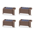 thumbnail image 1 of Paquete de 4 luces solares para terraza de escalera 3000K Lámparas de valla interior al aire libre Sensor LED Recargable Plástico Hogar Jardín Camino Marrón Inevent HA009192-02B, 1 of 6