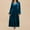Blue, variant on YHAJDS Women's Casual Dress,Fall Dresses for Women V Neck Long Sleeve Midi Dress Velvet Fabric Puff Sleeve Ruffled Hem Waist Cinching Elegant Casual Dress