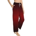 thumbnail image 2 of Daiia Red Geometric Women's Sleep Pant with Pockets and Drawstring,Pajama Pants-Small, 2 of 9