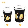 thumbnail image 5 of Fotbe Bee Happy Sunflower Gnomes Laundry Basket with Handles, Waterproof Large Laundry Hamper, Wash Bag for Corner Dorm, Rolling Laundry Basket with Handles-Small, 5 of 8