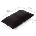 thumbnail image 5 of Cover Only for Premium Microbead Bed Pillow, Small Extra Smooth - Ultra Comfortable Sleep with Silk Like Anti Aging Cover 85% spandex/ 15% nylon Breathable, Cooling Matte Black, 5 of 5