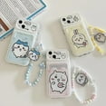 thumbnail image 2 of Cute Cartoon Japan Anime Chiikawa Card Wallet Pocket Phone Case For IPhone 16 15 14 13 12 11 Pro Max Cover With Lanyard Protection Protective, 2 of 5