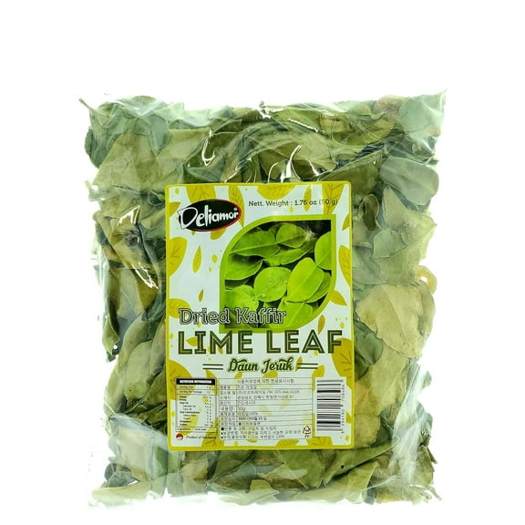 Deliamor Dried Kaffir Lime Leaf | Daun Jeruk, 1.76 oz (Pack of 1)