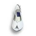thumbnail image 2 of PEERAGE Zara Women's Wide Width Leather Slingback Pumps, 2 of 11