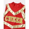 thumbnail image 4 of Sxiwei Women's Musical Uniform Fancy Dress Female Sequined Metallic Cheerleading Costume Cheer Leader Red S, 4 of 8