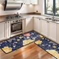 thumbnail image 3 of Kitchen Rugs Sets Of 2,Pioneer Flower Floral Print Pattern Anti Fatigue Kitchen Mat Rugs Non Slip Washable,Decorative Kitchen Floor Mats for Kitchen,Sink,Laundry,17"x47"+17"x47", 3 of 5
