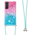 thumbnail image 3 of Funda para Samsung Galaxy S21 5G Brillantina Líquida Divertida Reluciente y con Cristales en Movimiento Cuerpo Cruzado con Cordón Ajustable, 3 of 5