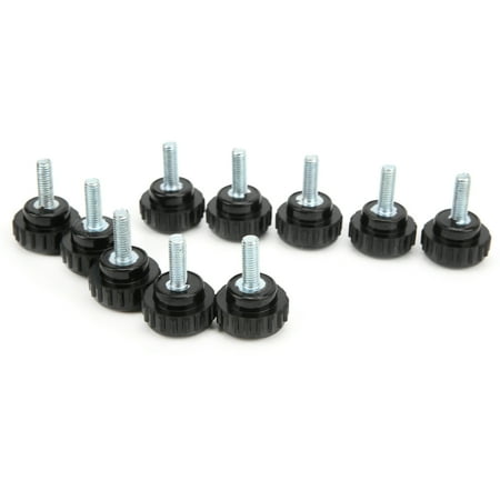 

EBTOOLS 10Pcs Phenolic Plastic M5x20x15 Straight Thread Clamping Knob Jig Nuts Knob