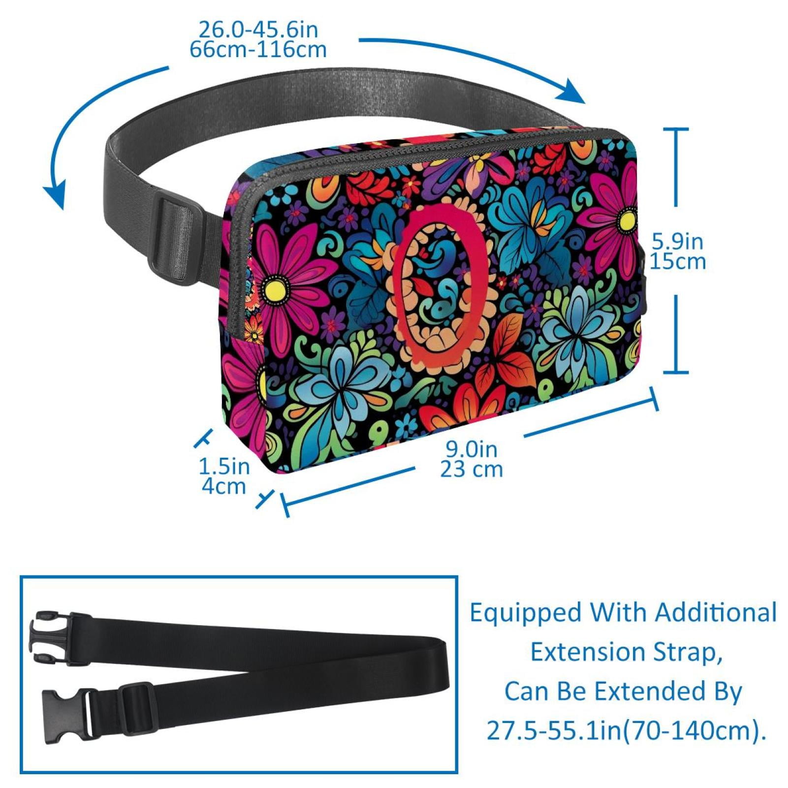 Peace Symbol Money Belt Waist Bag Fanny Pack - Lightweight Adjustable with Extension Strap Unisex
